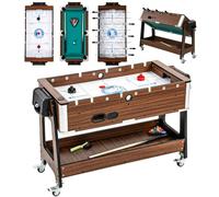 SPORTNOW 3 in 1 Multi Games Table 3.4ft Sports Table, 4 Lockable Wheels