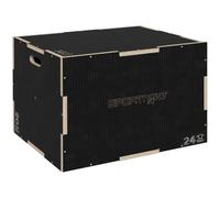 SPORTNOW 3-in-1 Wooden Plyo Box Plyometric Jump | Anti-Slip Jump Platform, Handle Openings, Home Gym, Workout Training