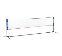 SPORTNOW 3 m Badminton Net Foldable Height Adjustable, Black and Yellow | Outdoor Sports Net, Carry Bag, Tennis, Badminton, Pickleball, Volleyball, Garden
