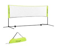 SPORTNOW 3(m) Badminton Net, Foldable Height Adjustable Outdoor Sports Net with Carry Bag, for Tennis, Badminton, Pickleball, Volleyball, Black and Yellow