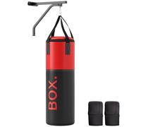 SPORTNOW Unfilled Punch Bag with Boxing Gloves and Wall Mounted Bracket | TJ Hughes Red
