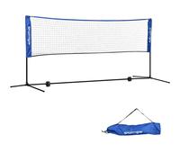 SPORTNOW 3m Badminton Net, Height Adjustable Outdoor Sports Net, with Carry Bag, for Tennis, Pickleball, Volleyball, Blue
