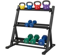 SPORTNOW 3Tier Adjustable Dumbbell Rack, HeavyDuty Weight Rack for Dumbbells,...