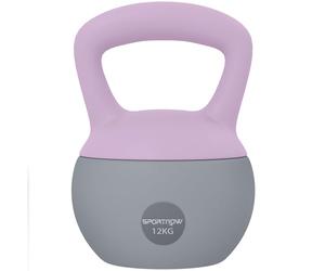 SPORTNOW 4/6/8/10/12kg Soft Kettlebell with Non Slip Handle Grey | Kettle Bell, Home Gym, Weight Lifting, Strength Training