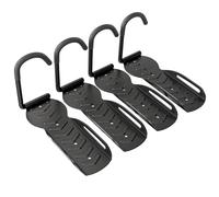 SPORTNOW 4 Pack Bike Rack, Wall Mounted Bike Hooks for Garage in Black SPORTNOW Black