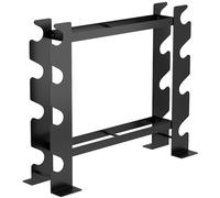 SPORTNOW 4-Tier Dumbbell Rack, Heavy-Duty Weight Rack for Dumbbells, Kettlebells and Multiple Balls, 200 KG Capacity, Black