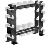 SPORTNOW 4-Tier Dumbbell Rack, Heavy-Duty Weight Rack for Dumbbells, Kettlebells and Multiple Balls, Space-Saving Weight Storage Stand for Home Gym, 200 KG Capacity, Black