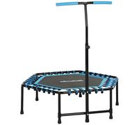 SPORTNOW 45" Rebounder Trampoline for Adults, Quiet Bungee Rebounder with LED Lights and Adjustable Handle, Blue