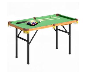 SPORTNOW 4FT Folding Pool Table Mini Pool Game for Kids and Adults Green