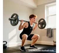 Sportnow 4Ft Olympic Ez Curl Bar, Barbell Bar For 2" Weight Plates, Black