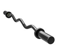 SPORTNOW 4ft Olympic Barbell Bar EZ Curl for 2" Weight Plates | Non-Slip Hand Grip, for Weight Lifting, Hip Thrusts, Squat, Biceps, Home Gym