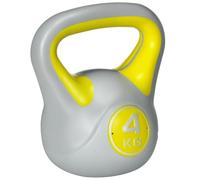 SPORTNOW 4kg Kettlebell with Handle for Home Gym, Yellow and Grey