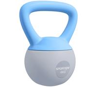 SPORTNOW 4KG Soft Kettlebell, Kettlebell with Non-Slip Handle for Home Gym, Weight Lifting, Strength Training, Light Blue/Grey