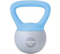 SPORTNOW 4kg Soft Kettlebell with Non-Slip Handle, Light Blue and Grey