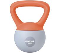 SPORTNOW 4kg Soft Kettlebell with Non-Slip Handle, Orange and Grey