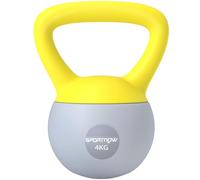 SPORTNOW 4kg Soft Kettlebell with Non-Slip Handle, Yellow and Grey