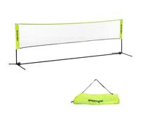 SPORTNOW 4m Badminton Net, Foldable Height Adjustable Outdoor Sports Net with Carry Bag, for Tennis, Badminton, Pickleball, Volleyball, Black and Yellow