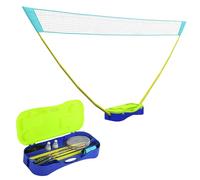 SPORTNOW Portable Badminton Net Set w/ Volleyball Net, Rackets, Shuttlecocks