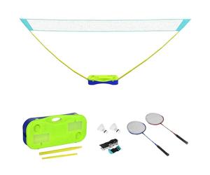 SPORTNOW 4m Portable Badminton Net Set with Freestanding Base, 2 Badminton Rackets, 2 Shuttlecocks, 1 Net and Carry Case, for Outdoor Indoor Sports, Easy Setup