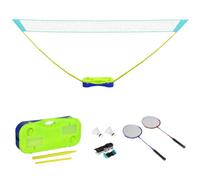 SPORTNOW 4m Portable Badminton Net Set with Freestanding Base, Easy Setup | 2 Badminton Rackets, 2 Shuttlecocks, 1 Net, Carry Case, Outdoor Indoor Sports, Garden
