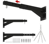 SPORTNOW Punch Bag Bracket, 5-Length Adjustable Boxing Bag Bracket, Heavy Duty Punch Bag Wall Bracket, for Home Gym, Kickboxing, Muay Thai, Punching Training