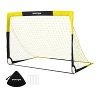 SPORTNOW 5 x 3.5ft Pop Up Football Goal with Carry Bag, Easy Setup | Portable Folding Football Net, 4 U-Shaped Ground Stakes, Fibreglass Pole, Training Equipment, Indoor and Outdoor Use