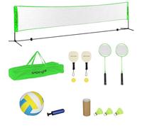 SPORTNOW Badminton Net Set, Height Adjustable Net for Pickleball, Volleyball