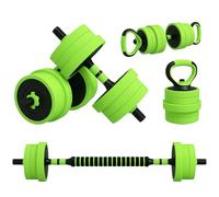 SPORTNOW 6-in-1 Adjustable Weight Dumbbells Set Home Gym 20KG Green