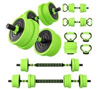 SPORTNOW 6-in-1 Adjustable Weight Dumbbells Set Home Gym 20KG Green