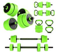 SPORTNOW 6-in-1 Adjustable Weight Dumbbells Set Home Gym 30KG Green