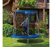 SPORTNOW 6ft Outdoor Trampoline with Safety Enclosure Net, Blue SPORTNOW Blue