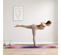 SPORTNOW 7.7ft Folding Gymnastics Beam, Floor Balance Beam for Kids with Anti-Slip Base, Gymnastics Equipment for Home Gym, Training Exercise, Purple and Pink