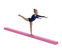 SPORTNOW 7.7ft Folding Gymnastics Beam Kids Anti Slip Base Pink | Floor Balance Beam, Gymnastics Equipment, Home Gym, Training Exercise