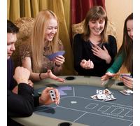 Sportnow 8 Player Folding Poker Table With Cup Holders, Steel Base, Brown Brown