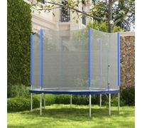 SPORTNOW 8ft Trampoline Net Replacement Safety Net with Zipped Door, Blue