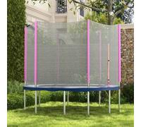 SPORTNOW 8ft Trampoline Net Replacement Safety Net with Zipped Door, Pink, Pink