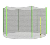 SPORTNOW 8ft Trampoline Net Replacement with 6 Plastic Pole Covers Green