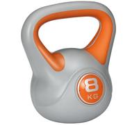 SPORTNOW 8kg Kettlebell with Handle for Home Gym, Orange and Grey