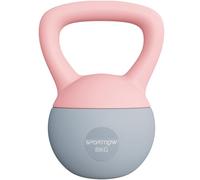 SPORTNOW 8kg Soft Kettlebell with Non-Slip Handle, Pink and Grey