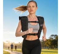 Sport Now Weighted Vest 8kg – Adjustable Straps & Reflective Strips – Black