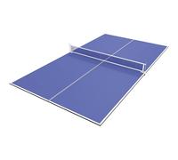 SPORTNOW 9 ft Folding Ping Pong Table Top for Billiard Tables, Table Tennis Conversion Top with Net, Foam Padding, Blue