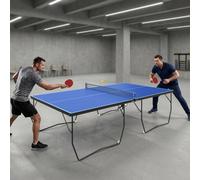 Sportnow 9Ft Folding Table Tennis Table W/ 8 Wheels, For Indoors - Blue, Blue