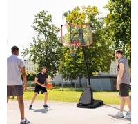 SPORTNOW Adjustable Basketball Hoop with Weighted Base, Wheels, 2.4-2.9m in Red SPORTNOW Red
