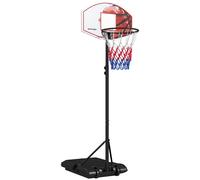 SPORTNOW Adjustable Basketball Stand Net Set System with Wheels, 179-209cm
