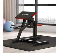Sportnow Adjustable Preacher Curl Bench With Elbow Cushion For Home Gym In Black Black