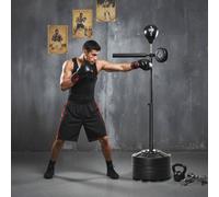 Sportnow Adjustable Speed Bag With Stand, Reflex Bar, Black Black