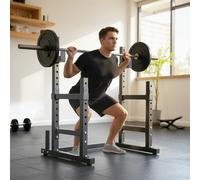 SPORTNOW Adjustable Squat Rack, Barbell Rack Stand, Max Load 300kg in Black SPORTNOW Black