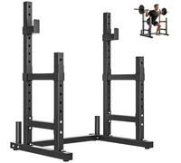 SPORTNOW Adjustable Squat Rack Barbell Rack Stand Max Load 300kg Black