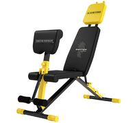 SPORTNOW Adjustable Weight Bench for Home Gym, 300kg Incline Decline Flat Foldable Bench Press with 7 Backrest Positions, Yellow