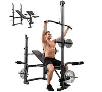 SPORTNOW Adjustable Weight Bench with Bench Press Rack, Home Gym Bench